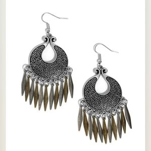 Tribal Charm Multi Earrings NWT SALE. Silver & Brass